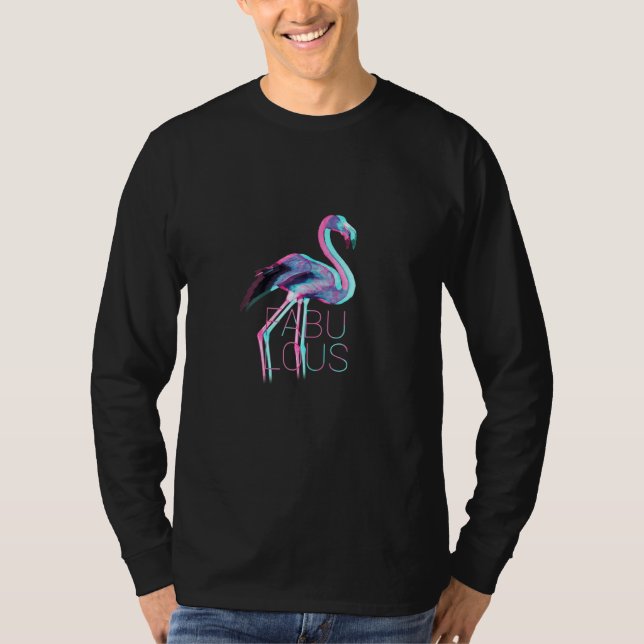 Rosa Flamingo 3d Cute Animal Kvinnor T Shirt (Framsida)