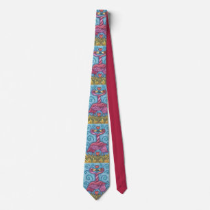 Rosa Flamingo Älskare TIE Slips