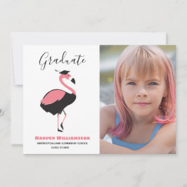 Rosa Flamingo Animal Photo Studenten annons Inbjudningar