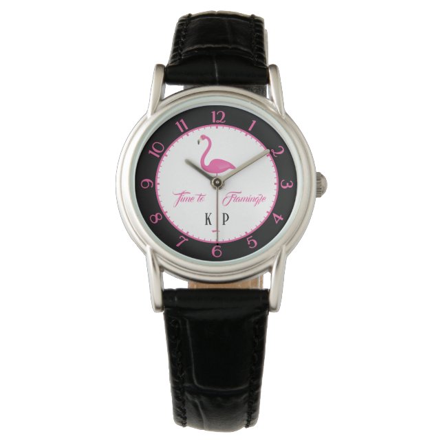Rosa Flamingo Anpassningsbar Classic Watch Armbandsur (Framsida)