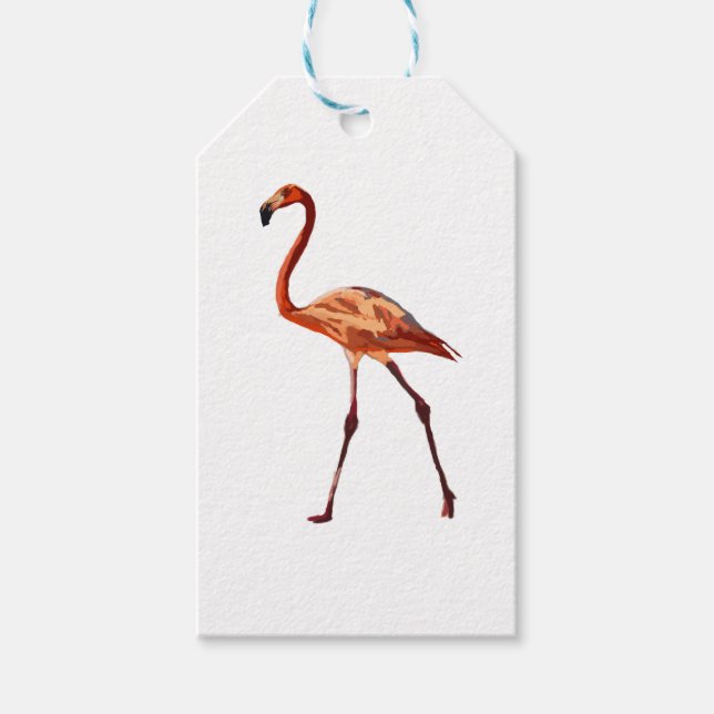 Rosa Flamingo Anpassningsbar Gift Märkres Presentetikett (Framsidan)