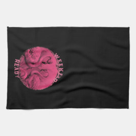 Rosa Flamingo Anpassningsbar Text Kökshandduk