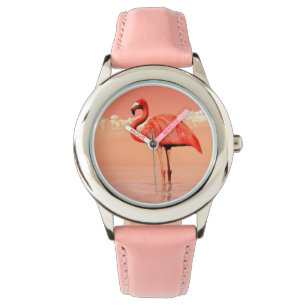 Rosa flamingo armbandsur