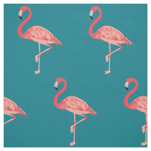 Rosa Flamingo Art Fabric Tyg (Provkarta)