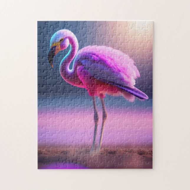 ROSA FLAMINGO ART JIGSAW PUZZLE PUSSEL (Vertikal)