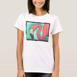 Rosa Flamingo - artsy t-skjorta T-shirt