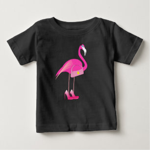Rosa Flamingo - Baby Bra Jersey T-Shirt 