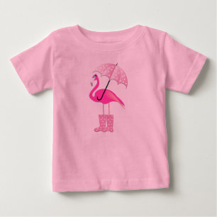 Rosa Flamingo - Baby Bra Jersey T-Shirt 