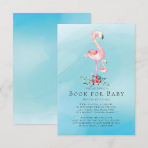 Rosa Flamingo Baby Shower Bok för Baby-kort Inbjudningar