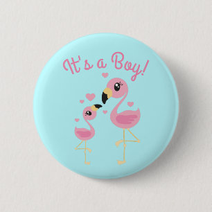 Rosa Flamingo Baby Shower Knapp
