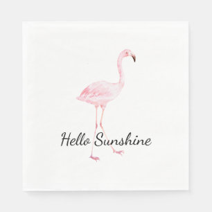 Rosa Flamingo Baby Shower Pappersservett
