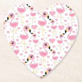 Rosa Flamingo Baby Shower Underlägg Papper