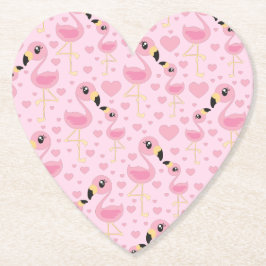 Rosa Flamingo Baby Shower Underlägg Papper