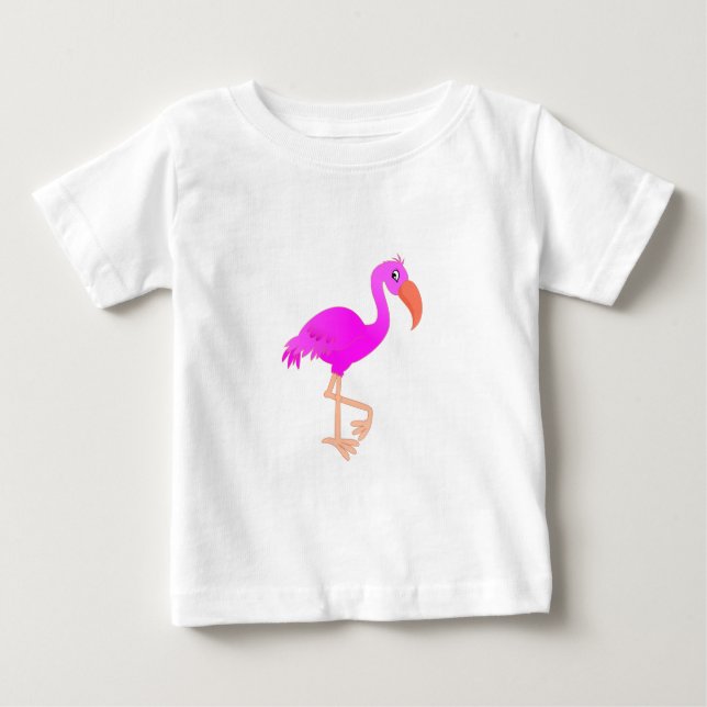 Rosa Flamingo Baby T-Shirt (Framsida)
