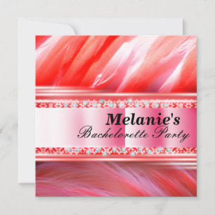 Rosa Flamingo Bachelorette-partiets inbjudan