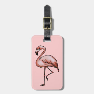 rosa flamingo bagagebricka