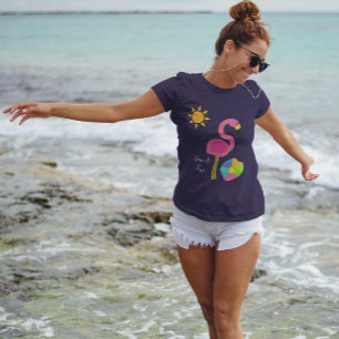 Rosa Flamingo Beach Cover Up T Shirt