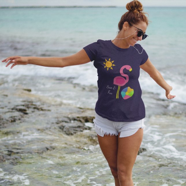 Rosa Flamingo Beach Cover Up T Shirt (Skapare uppladdad)