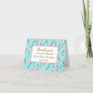 Rosa Flamingo Beach Wedding Tack Kort