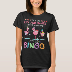 Rosa Flamingo Bingo Funny Gift Art T Shirt