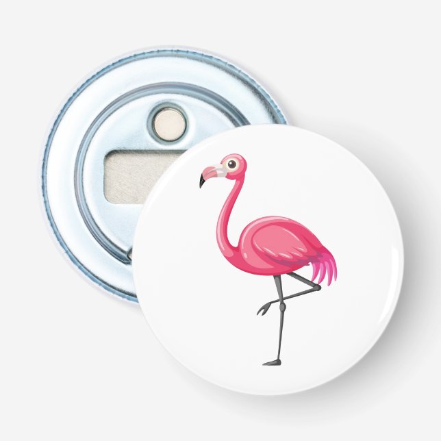 Rosa Flamingo Bird-89686 Flasköppnare (Framsidan)