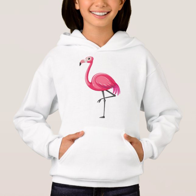 Rosa Flamingo Bird-89686 T Shirt (Framsida)