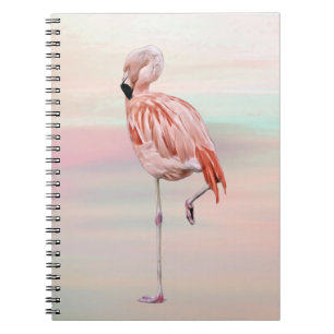 Rosa Flamingo Bird Art Journal bärbar dator Anteckningsbok