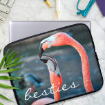 Rosa Flamingo Bird Friends Photography Besties Laptop Fodral<br><div class="desc">Vem säger att flamingos inte kan ha roligt med sin favoritkompis? En mil när du användor den här fantastiska, färgstarka fotografibilden neopren laptop sleeve från två rosa flamingon som leker omkring. Laptop sleeve finns i tre storlekar: 15, 13 och 10 tum. Gör en underbar gåva till din bästa vän! Du...</div>