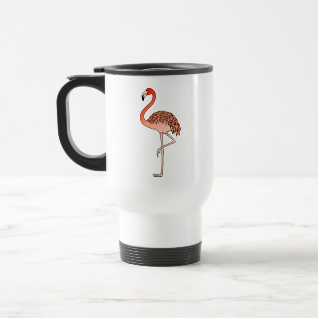 Rosa Flamingo Bird Lineart-57567 Coffee Mugg (Vänster)