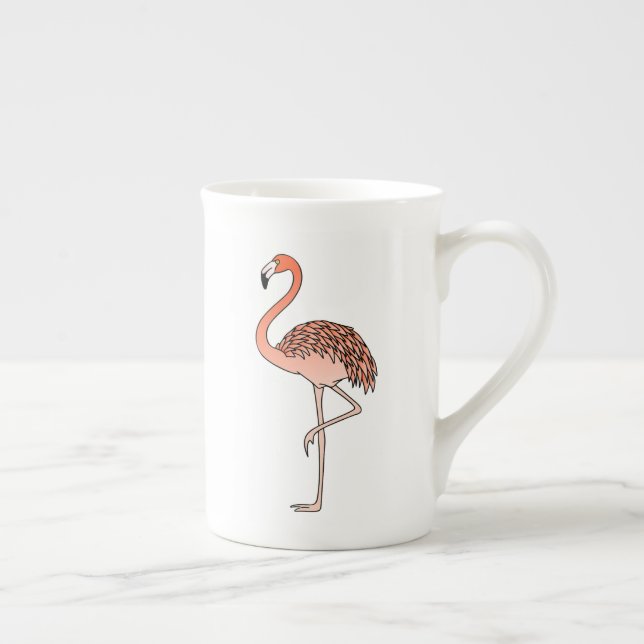 Rosa Flamingo Bird Lineart-57667 Benporslin Mugg (Höger)