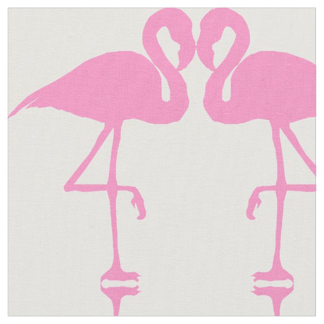 Rosa Flamingo Bird Sewing Mönster Fabric Tyg (Närbild)