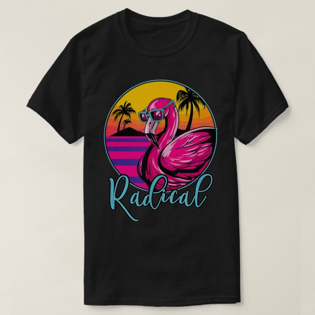Rosa Flamingo Bird T Shirt (Design framsida)