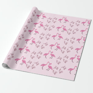 Rosa Flamingo Birds Mönster Presentpapper