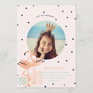 ROSA FLAMINGO BIRTHDAY-INBJUDAN INBJUDNINGAR