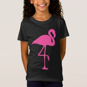 ROSA FLAMINGO Black T-shirts GIRLS TEES