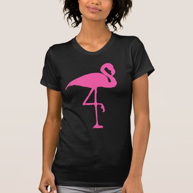 ROSA FLAMINGO Black T-shirts TEES (Framsida)