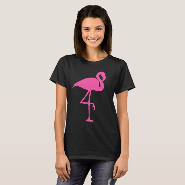 ROSA FLAMINGO Black T-shirts TEES (Hel framsida)