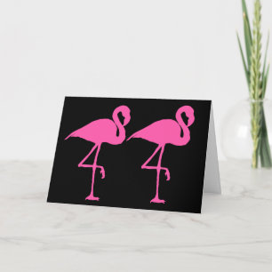 ROSA FLAMINGO BLANK INSIDE NOTE-KORT KORT