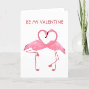 Rosa Flamingo bli min Valentine Helgkort