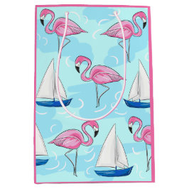 Rosa Flamingo Blue Sailboat Preppy