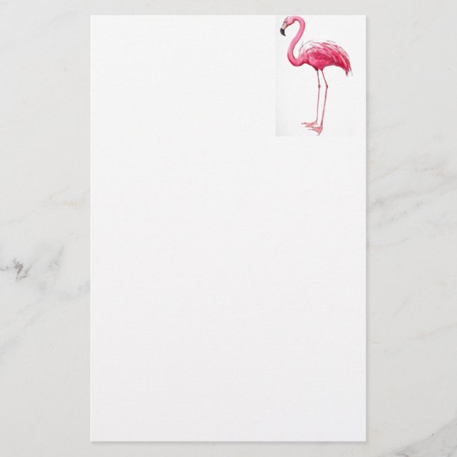 Rosa Flamingo Brevpapper (Framsida)