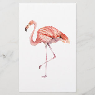 Rosa Flamingo Brevpapper