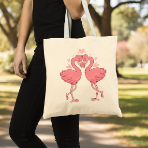Rosa Flamingo Bröllop Tropisk Hawaiian Luau Strand Tygkasse