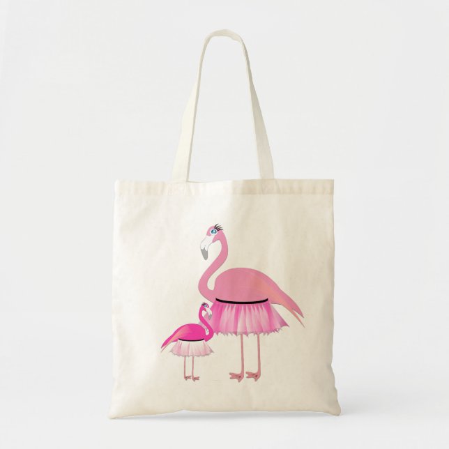 Rosa Flamingo Budget Tote Tygkasse (Framsidan)