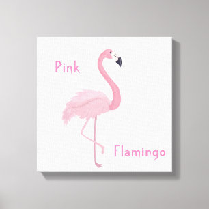 Rosa Flamingo Canvastryck