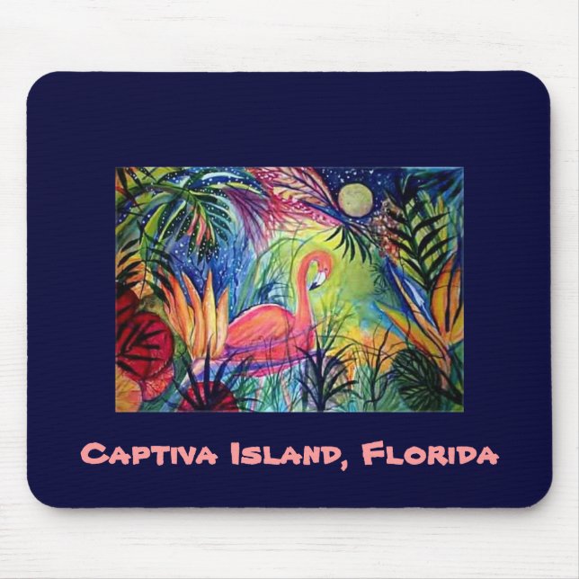 Rosa Flamingo - Captiva ö, Florida Musmatta (Framsidan)