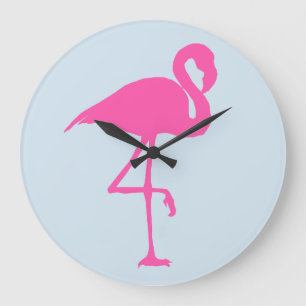 ROSA FLAMINGO CLOCK STOR KLOCKA