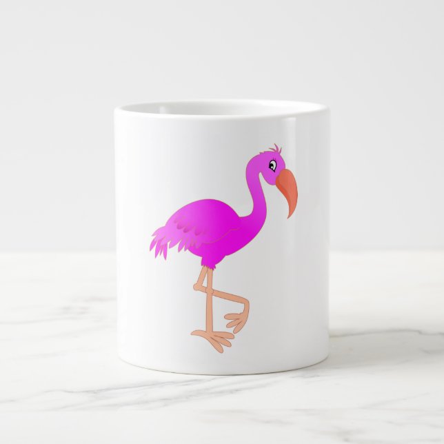 Rosa Flamingo Coffee Mugg Jumbo Mugg (Framsidan)