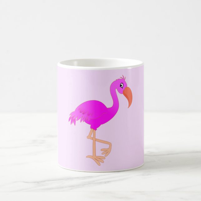 Rosa Flamingo Coffee Mugg - Välj Färg (Center)