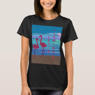 Rosa Flamingo Couple på Sunset Women's T-Shirt